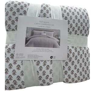 Peri Floral Full/Queen Multicolor Comforter Set 88”x92”